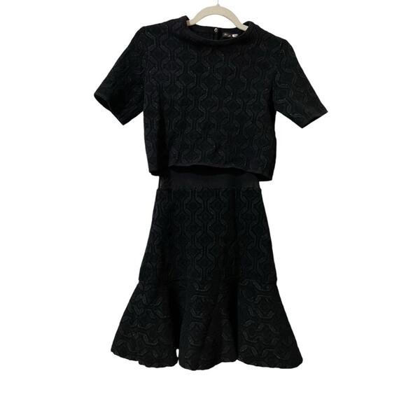 Maje Ruffled Mini Dress Black Size XS Retails $475 As seen on TV - Picture 3 of 10